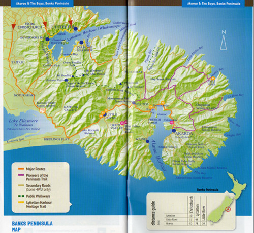 Banks Peninsula Karte
