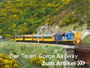 Zugfahrt mit der Taieri Gorge Railway