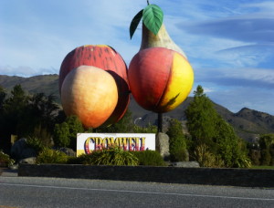 Cromwell, New Zealand, Obstskulptur 