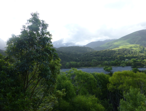 Flusstal, nördlich von Kaikoura, Neuseeland 1