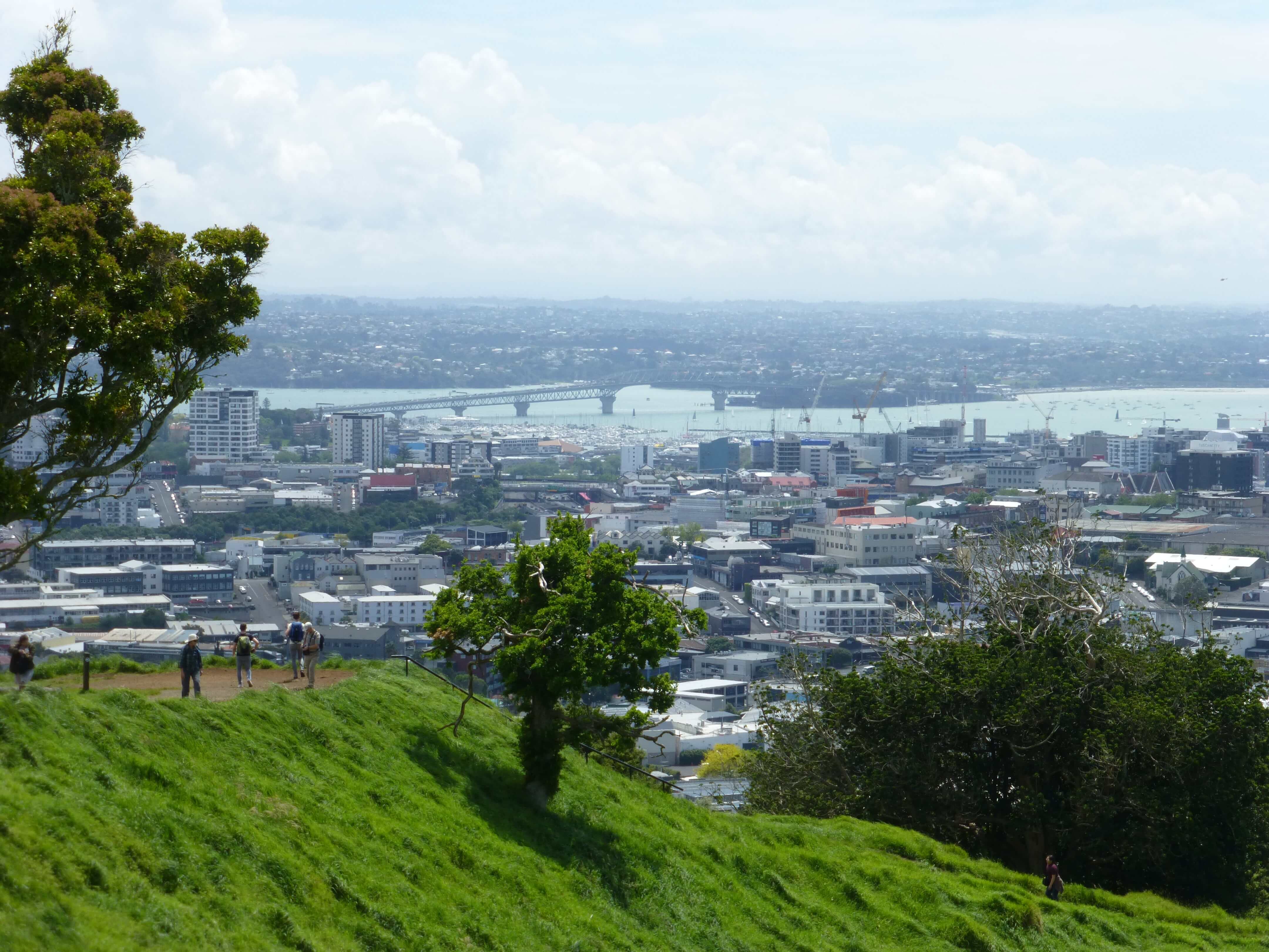 Neuseeland Reise, Auckland, Harbour Bridge vom Mount Eden